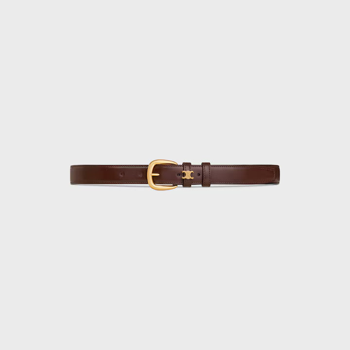 Cintura Vivienne da 25mm in pelle Taurillon Castagna donna