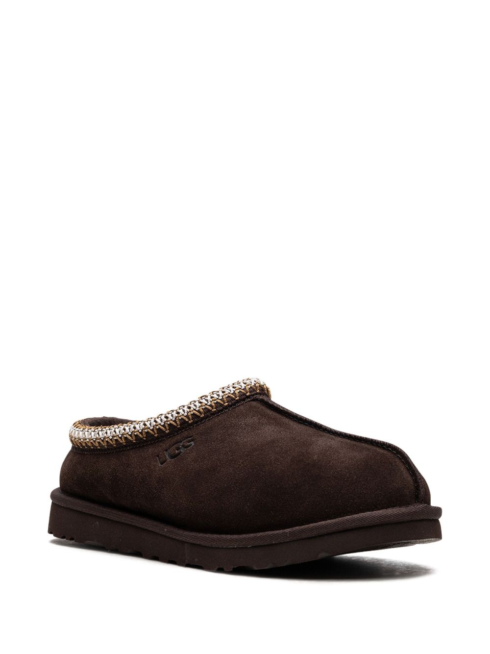 Pantofole Tasman in suede marrone cioccolato