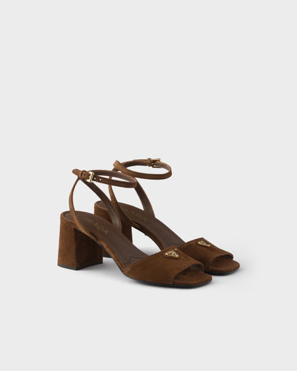 Cocoa suede sandals