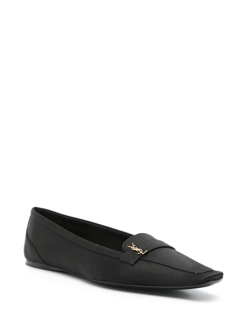 Poppy black calfskin ballerinas