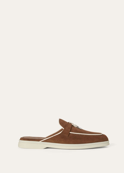 Babouche Charms Walk in pelle scamosciata marrone
