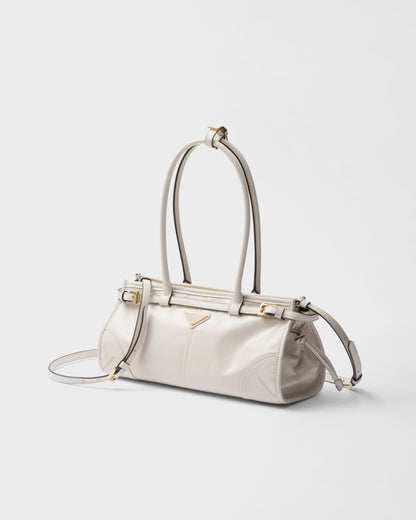 Bonnie mittelgroße Handtasche aus weißem Leder