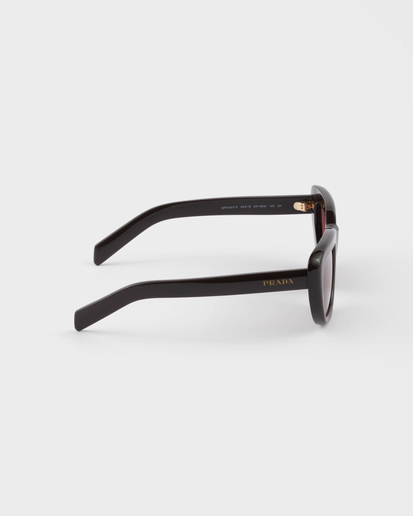 Black rectangular acetate sunglasses with Cigar Lenses