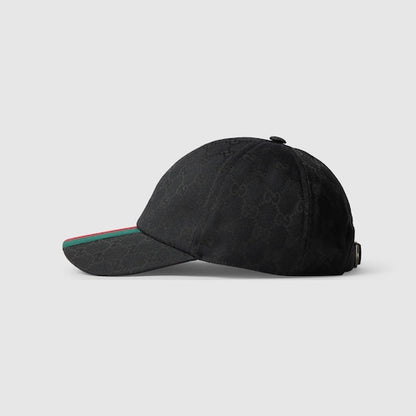 Cappellino da baseball in tessuto GG nero