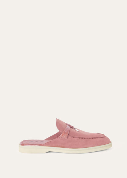 Babouche Charms Walk in pelle scamosciata rosa