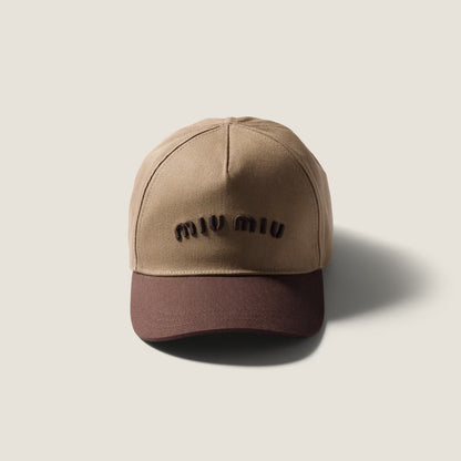 Baseball cap in Dove Grey/Dark Brown drill