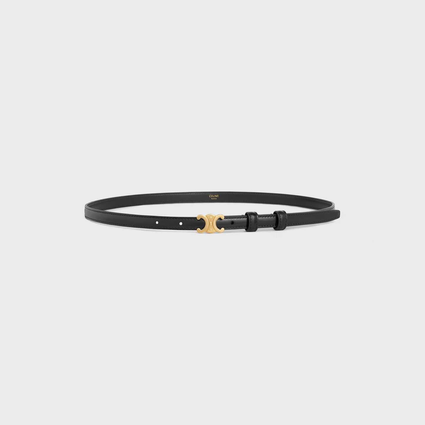 Cintura Triomphe da 13 MM in pelle Taurillon nero donna