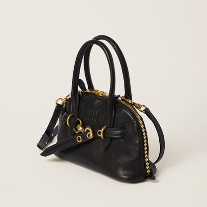 Aventure small black nappa leather bag