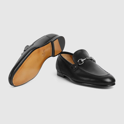 Mocassino GG Jordaan Nero con fibbia argento Uomo