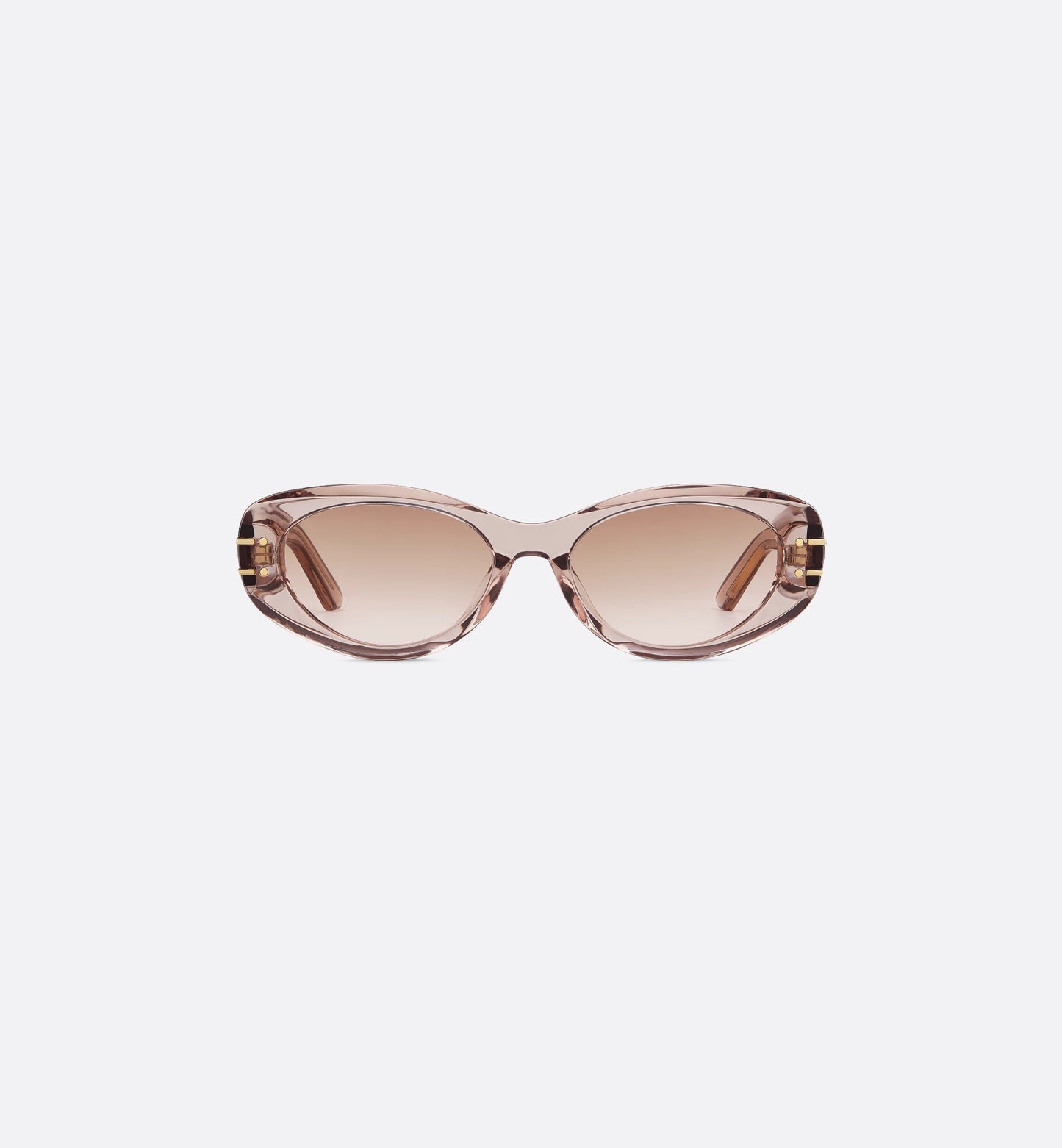Women's Signature B8U beige transparent oval sunglasses