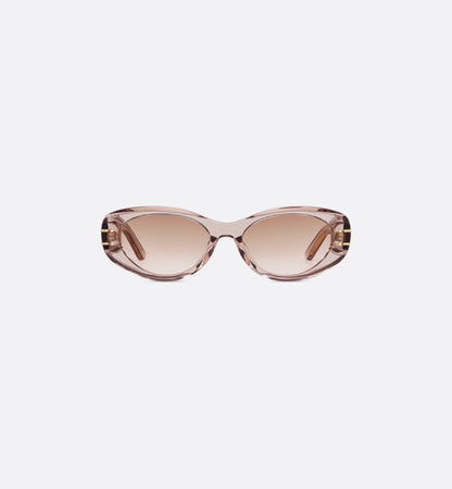 Women's Signature B8U beige transparent oval sunglasses