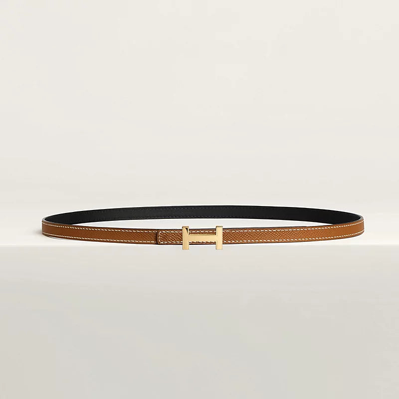 Fibbia da cintura Focus & Pelle reversibile per cintura 13 mm Nero / Oro Donna