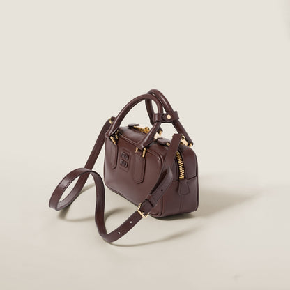 Arcadie regular dark brown leather bag