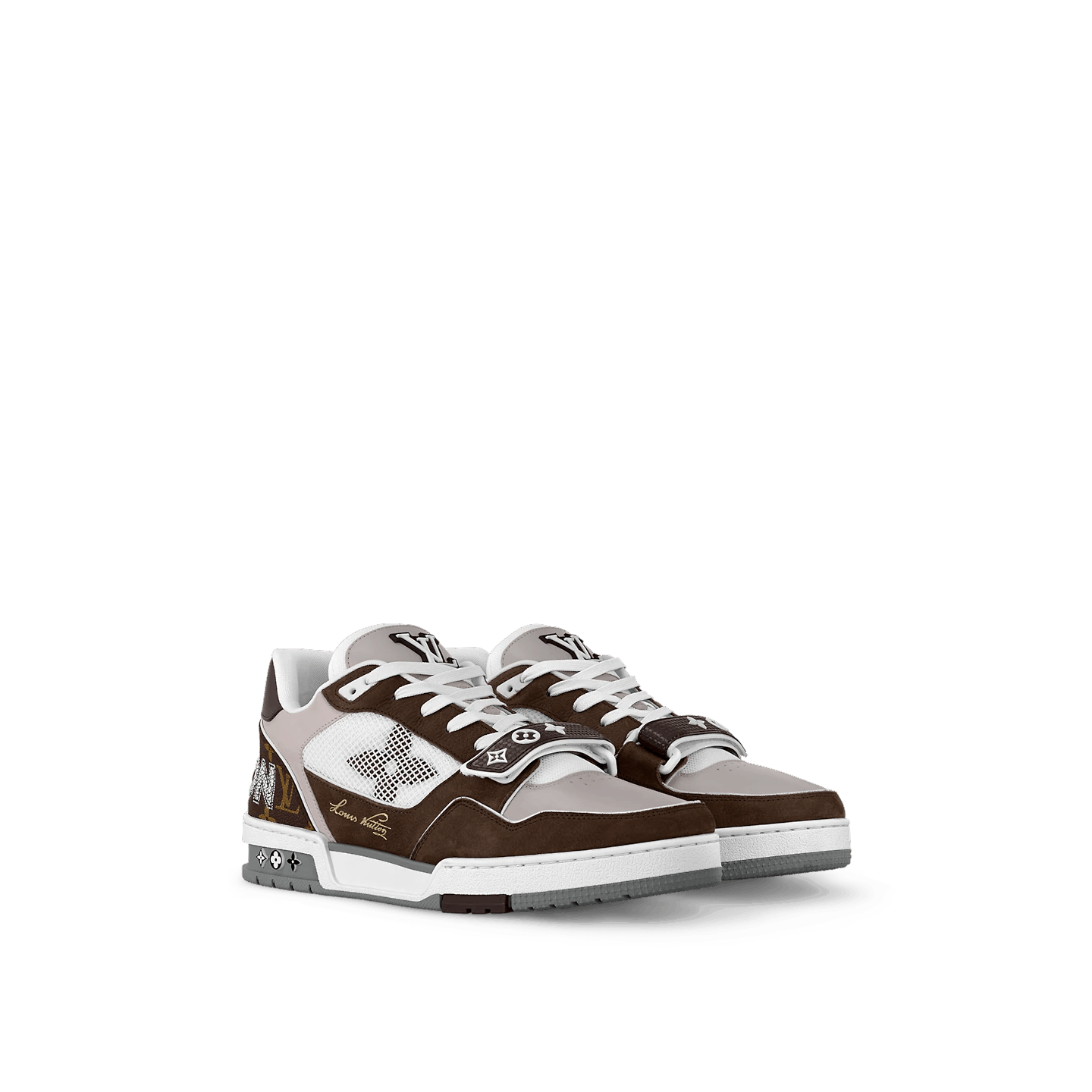 Sneaker Trainer Monogram Denim Mocha