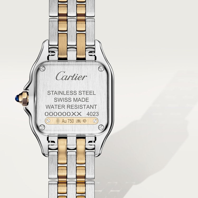 Uhr Panthère, kleines Modell, in Silber/Gold