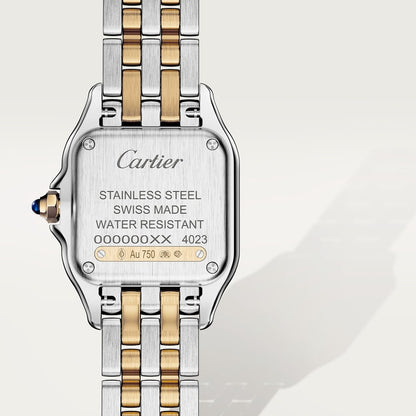 Uhr Panthère, kleines Modell, in Silber/Gold