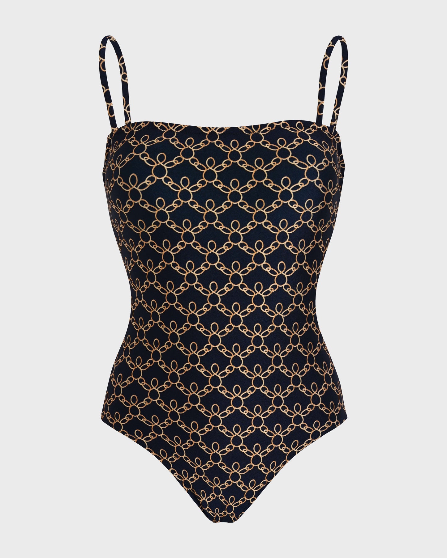 Costume intero donna con corpetto Turtles Chain blu marine