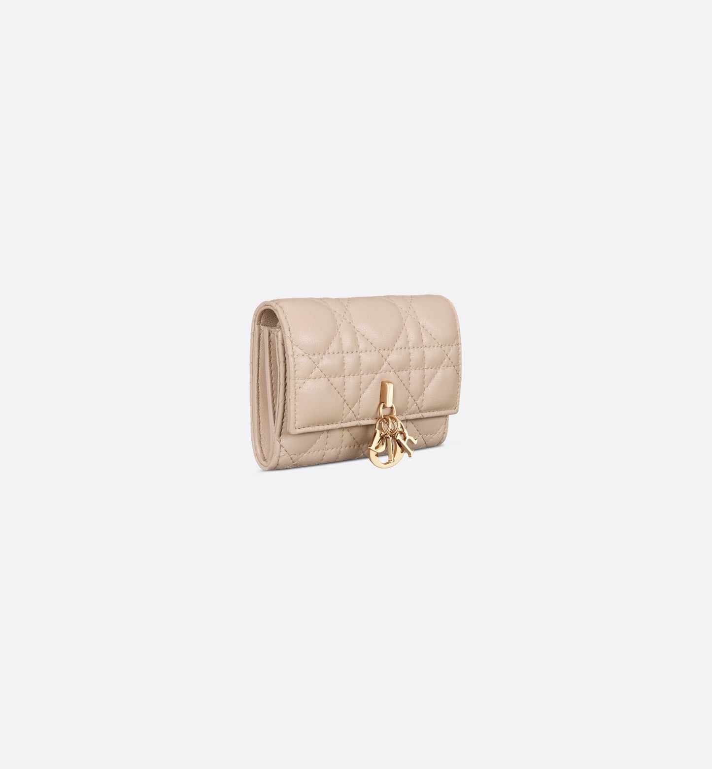 My Glycine Cannage lambskin wallet in powder beige