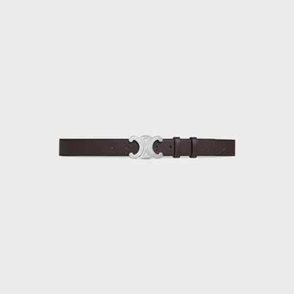 Cintura Triomphe 30 mm in pelle di vitello granata espresso uomo