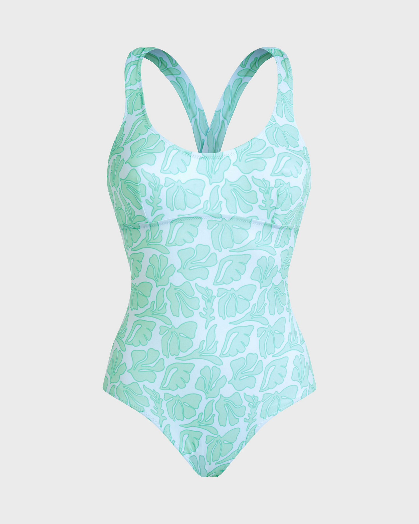 Costume intero donna con spalline incrociate sul retro Seashells bianco