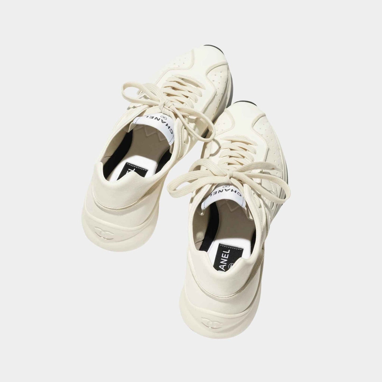 White leather sneakers