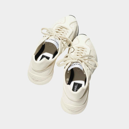 White leather sneakers
