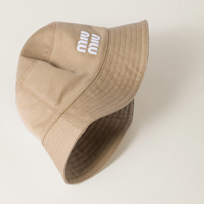 Kaki/White Drill Bucket Hat