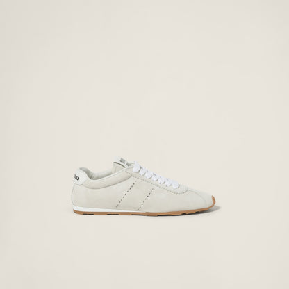 Plume white suede sneakers