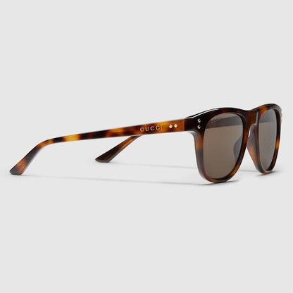 Men's brown square sunglasses