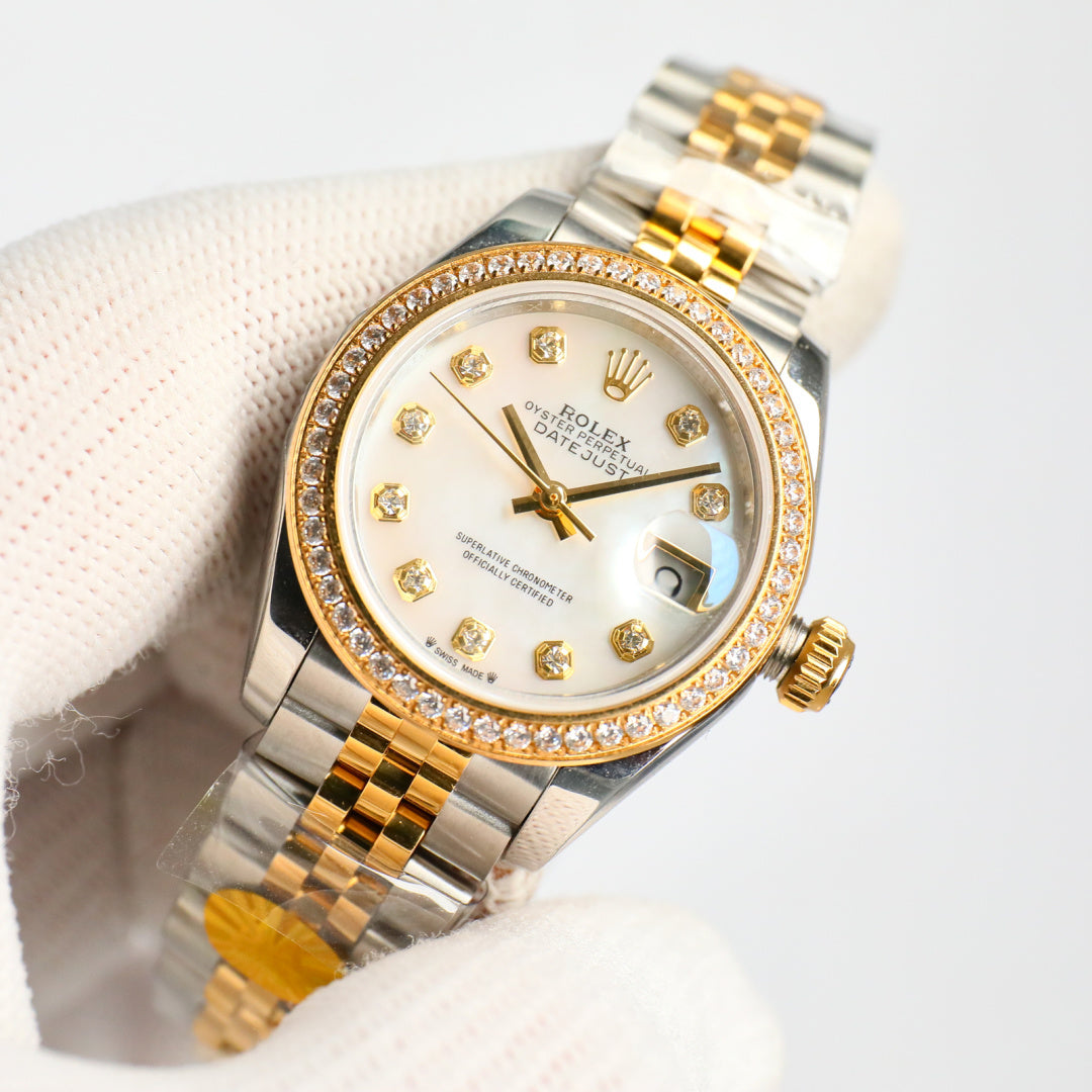 Oyster Perpetual Datejust Diamond Mother-of-Pearl Two-Tone