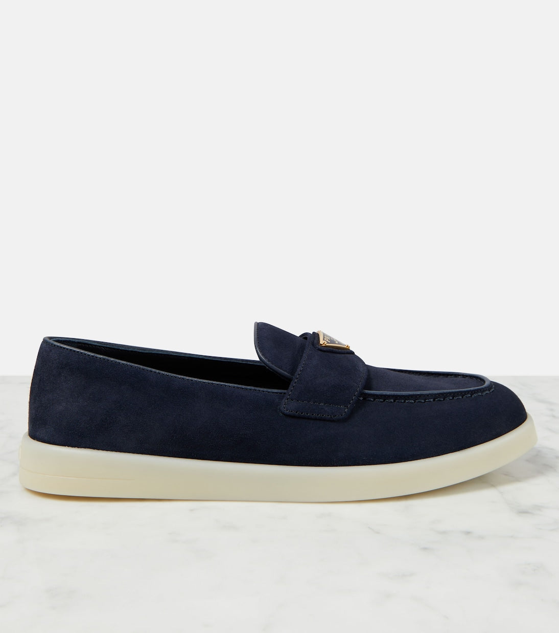 Mokassins Saint Tropez aus blauem Wildleder