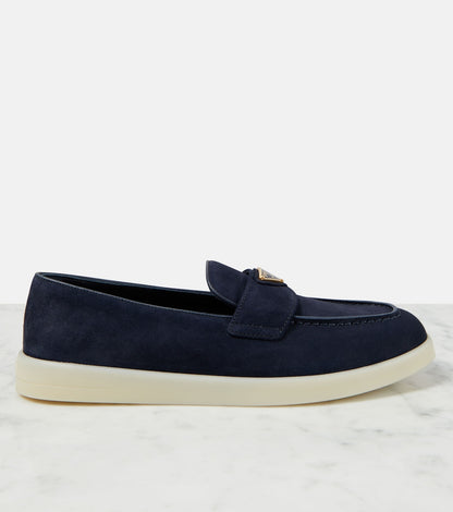 Mokassins Saint Tropez aus blauem Wildleder