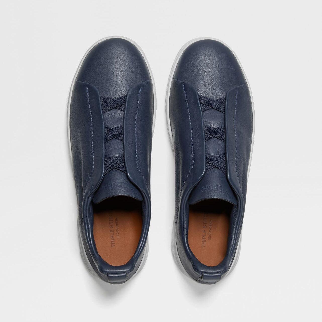 Blue/White Triple Stitch SECONDSKIN Sneakers