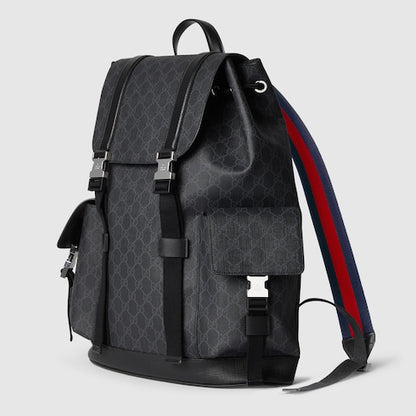Zaino GG nero misura grande tessuto GG supreme nero