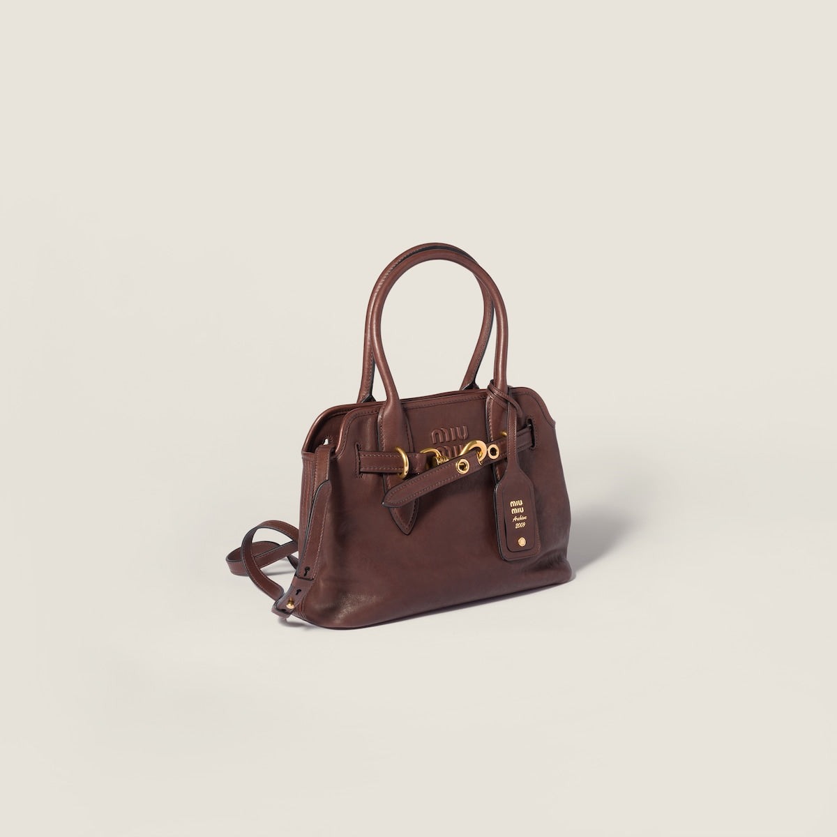 Aventure medium bag in nappa leather with briarwood effect