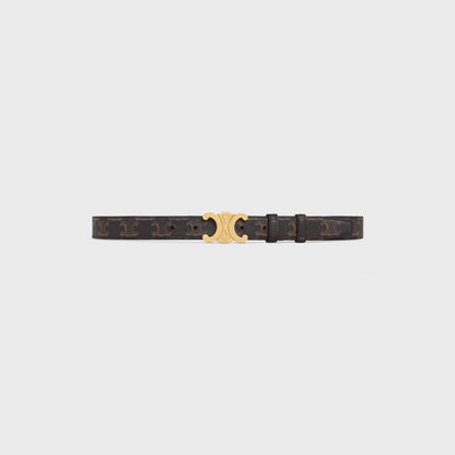 Cintura Triomphe da 25 MM in tela Triomphe cuoio donna