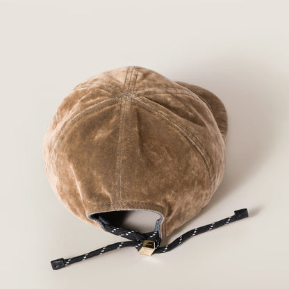 Sand/Black Velvet Baseball Cap