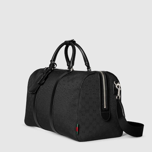 Borsone in tessuto GG nera misura media