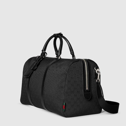 Borsone in tessuto GG nera misura media