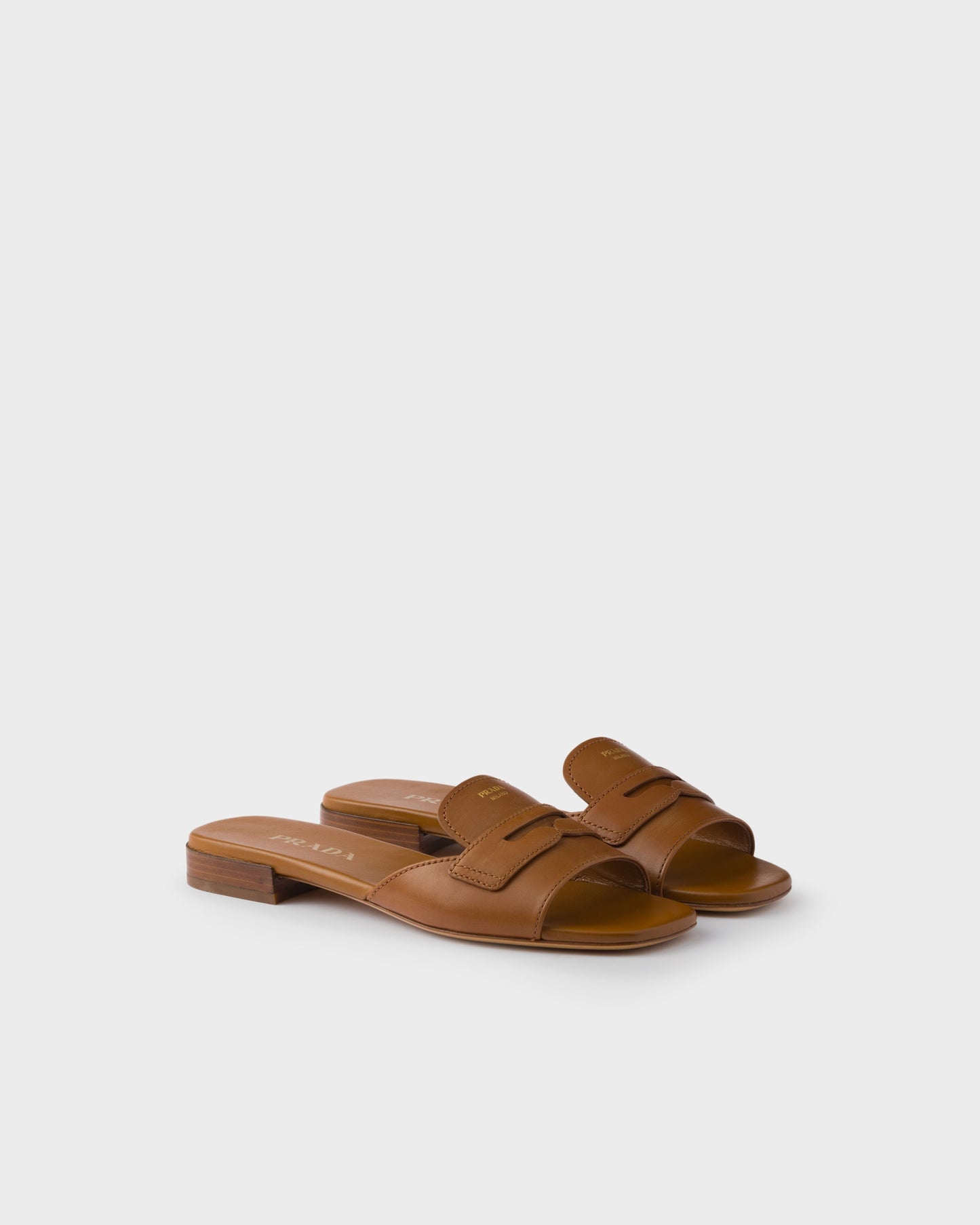 Leder-Slider-Sandalen