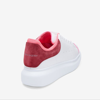 Übergroßer weißer Samt Fuchsia