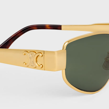 Occhiali da sole Triomphe Metal 04 in metallo oro/verde donna