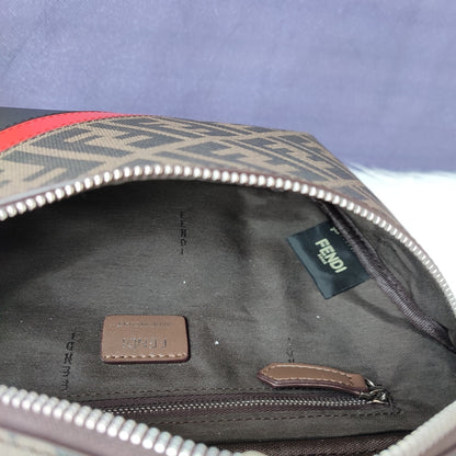 Marsupio multicolore in tela rivestita Zucca e pelle con motivo FF