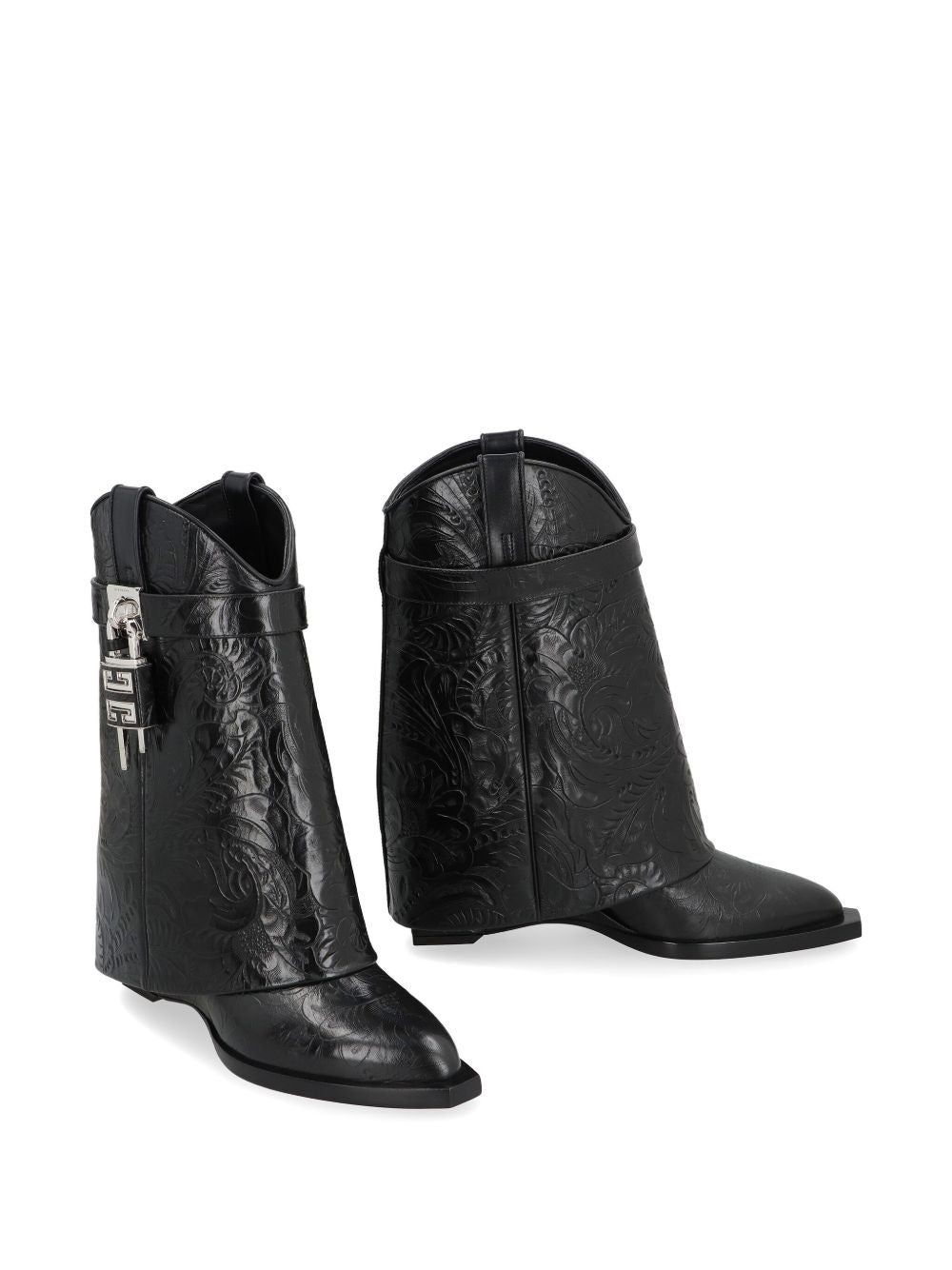 60mm Shark Lock Leather Cowboy Boots
