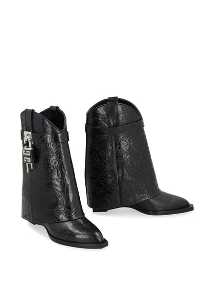 60mm Shark Lock Leather Cowboy Boots