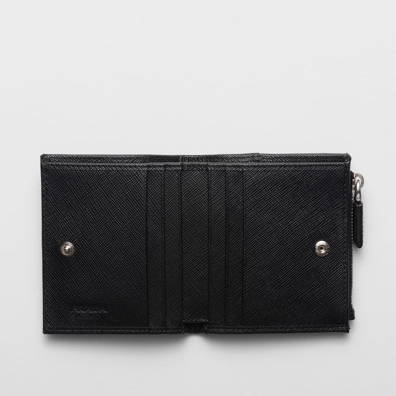 Small black Re-Nylon wallet
