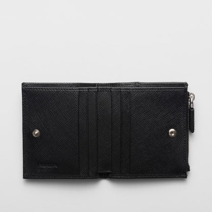 Small black Re-Nylon wallet