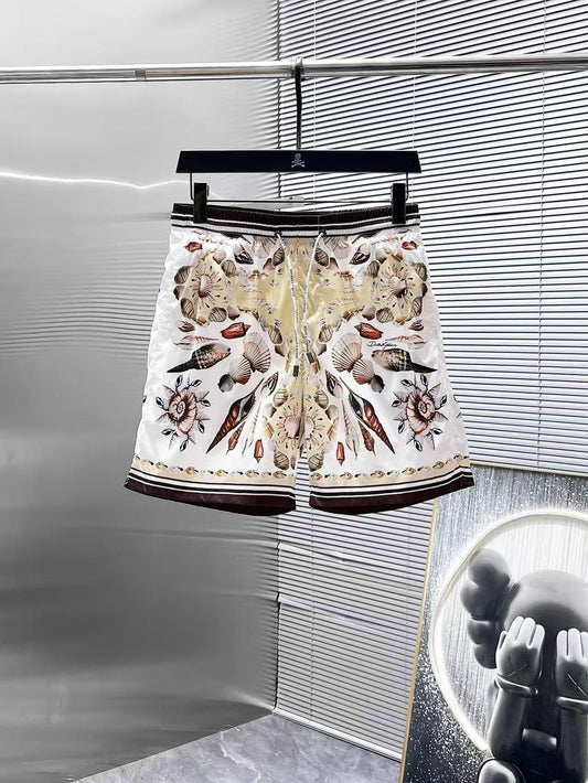 Pantaloncini Mare con Motivo Conchiglie Marine