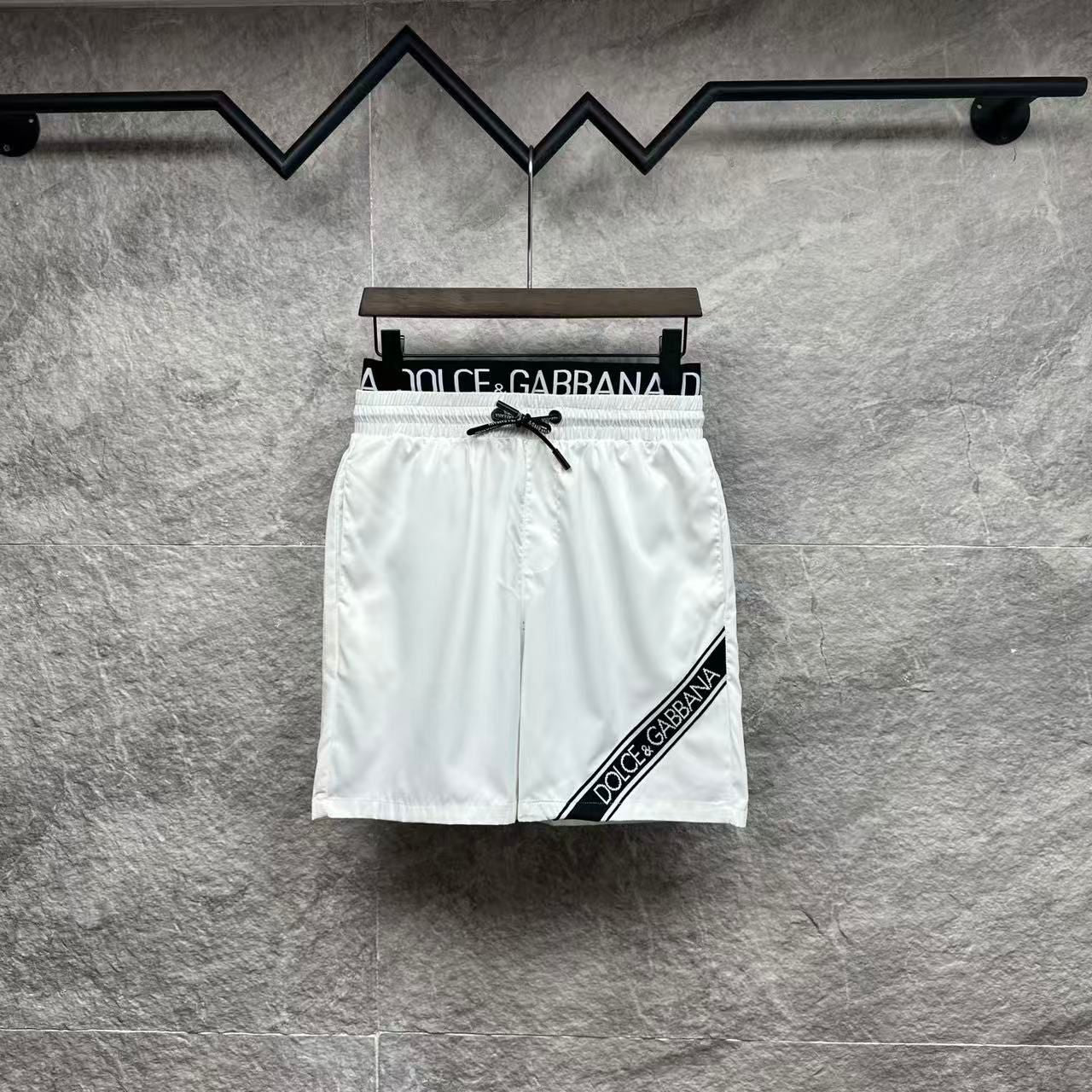 Costume da bagno con Banda Laterale a Contrasto Bianco