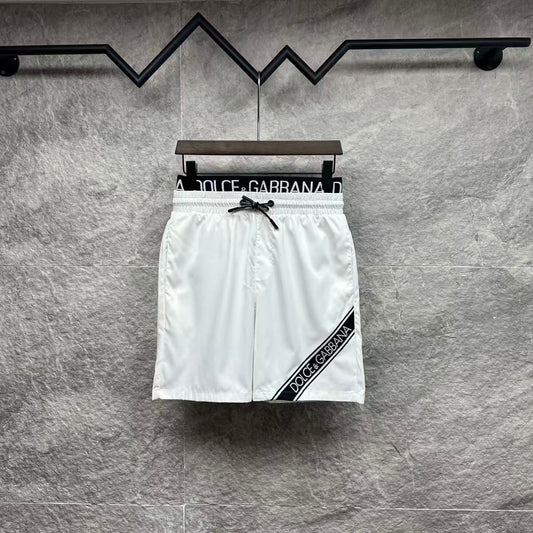 Costume da bagno con Banda Laterale a Contrasto Bianco